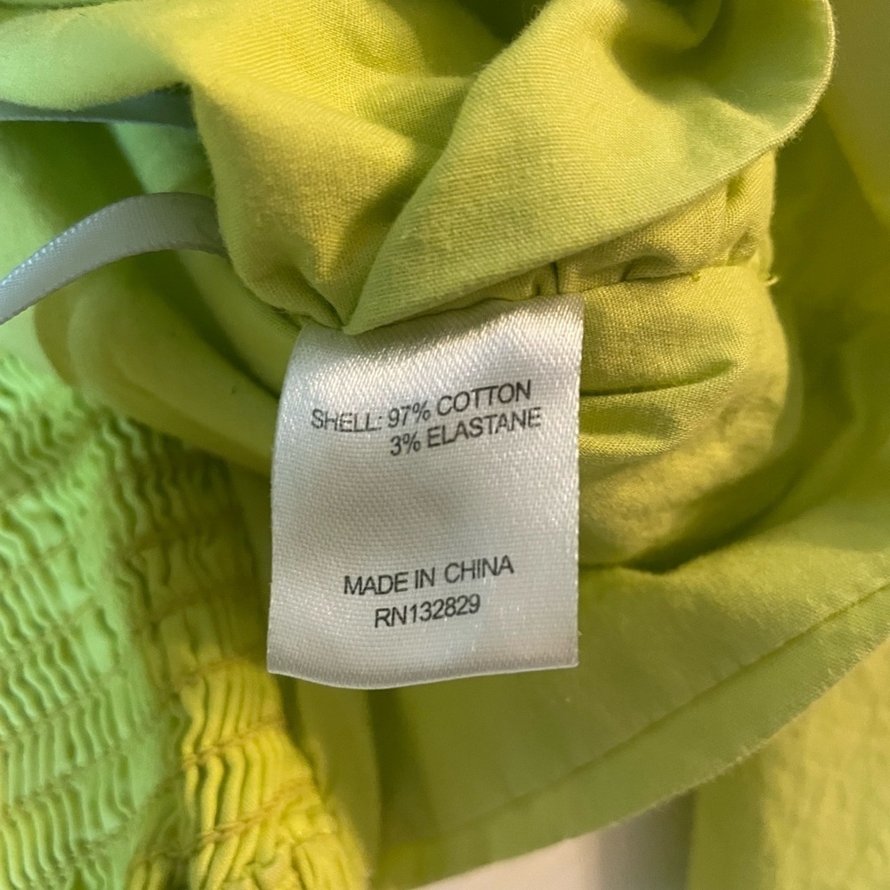 Lovers and Friends Delilah Crop Long Sleeve Lime Green Top Size Medium - Picture 4 of 9